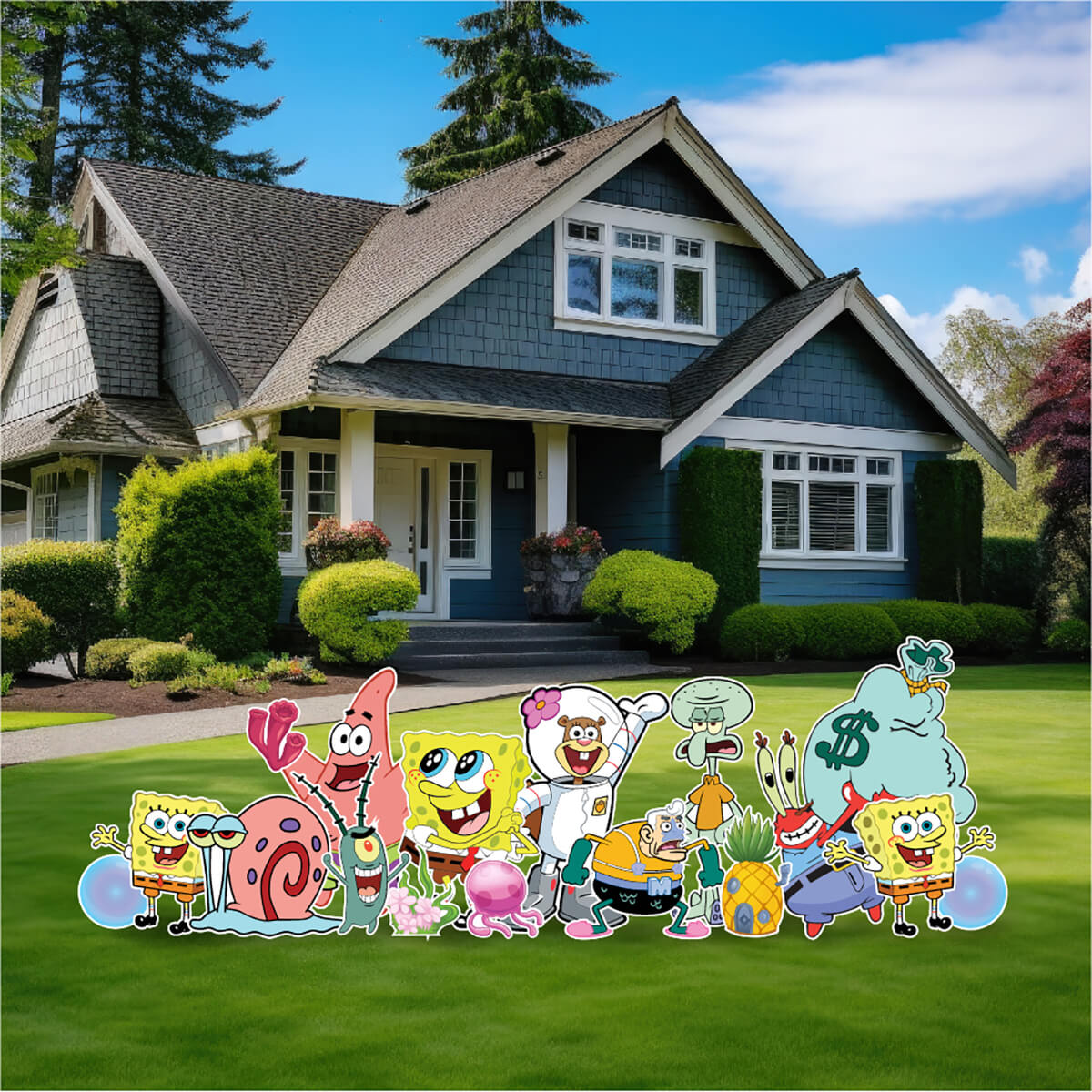 SpongeBob Inspired Yard Card Flair Set