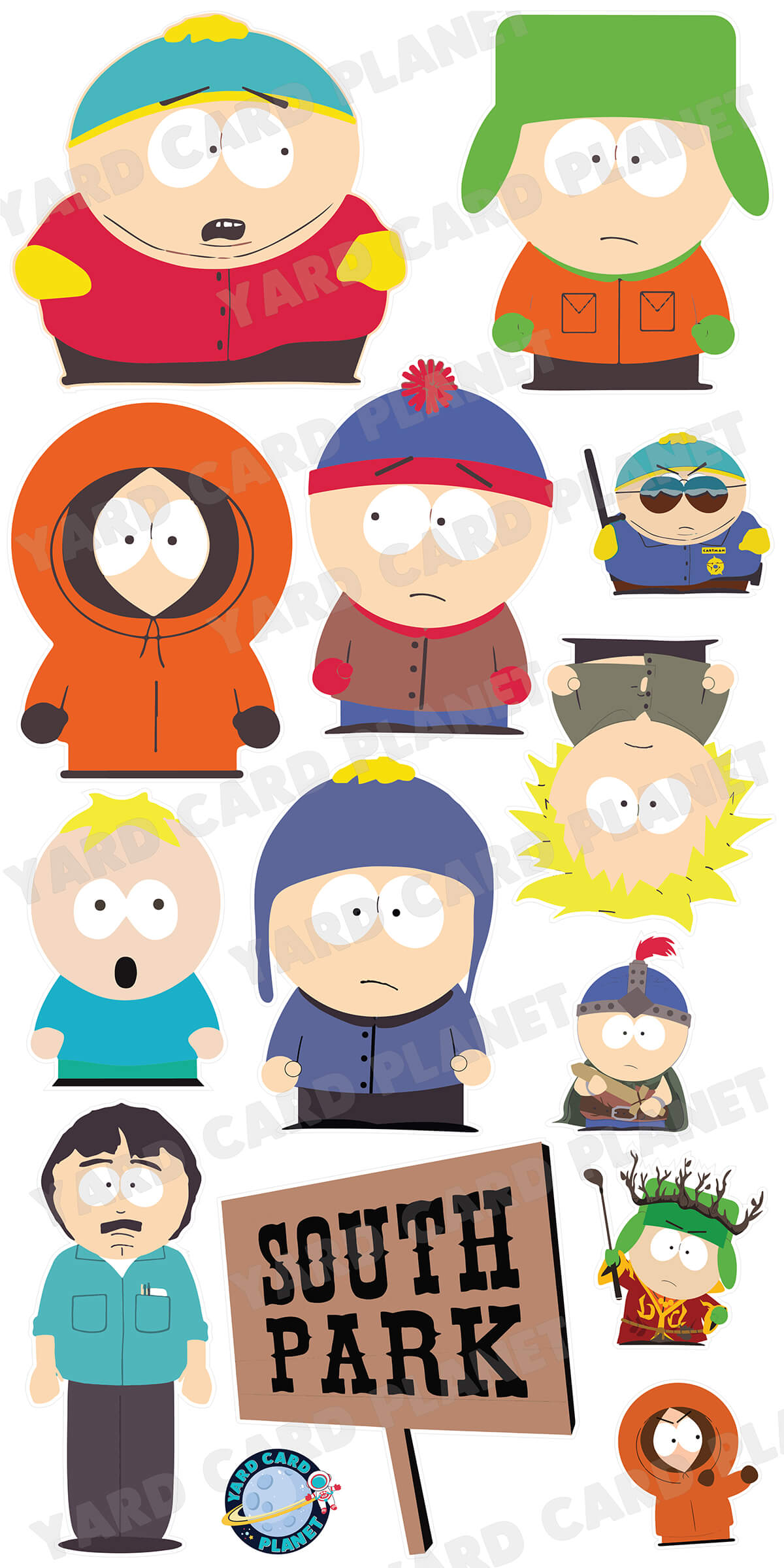 South Park Inspired Yard Card Flair Set