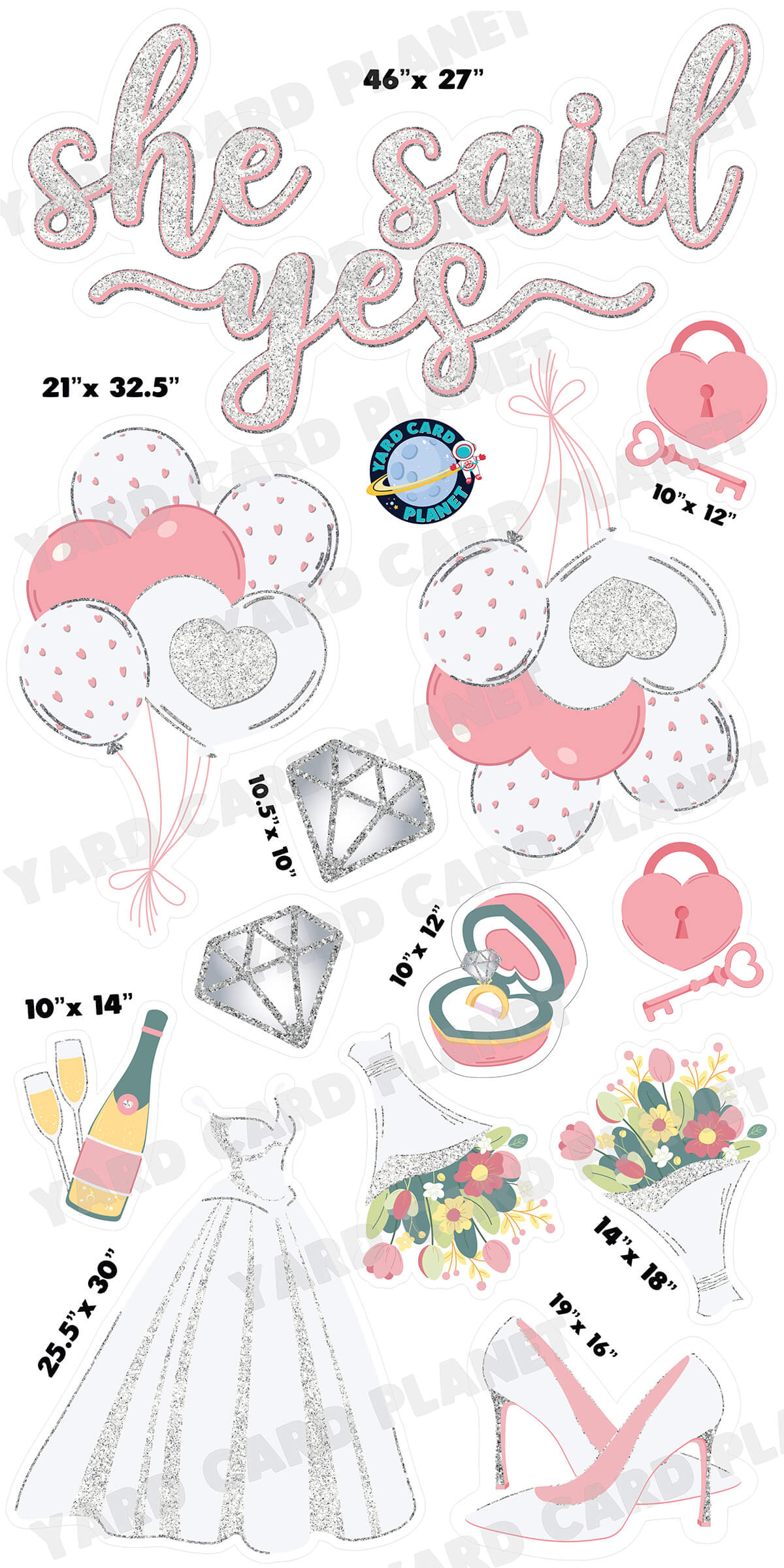 Happy Valentines Day EZ set deals up and Flairs FS Yard Cards - UV High resolution Coroplast printing