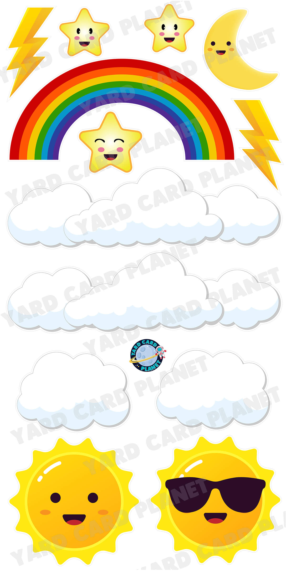 Weather Forecast EZ Panels and Yard Card Flair Set