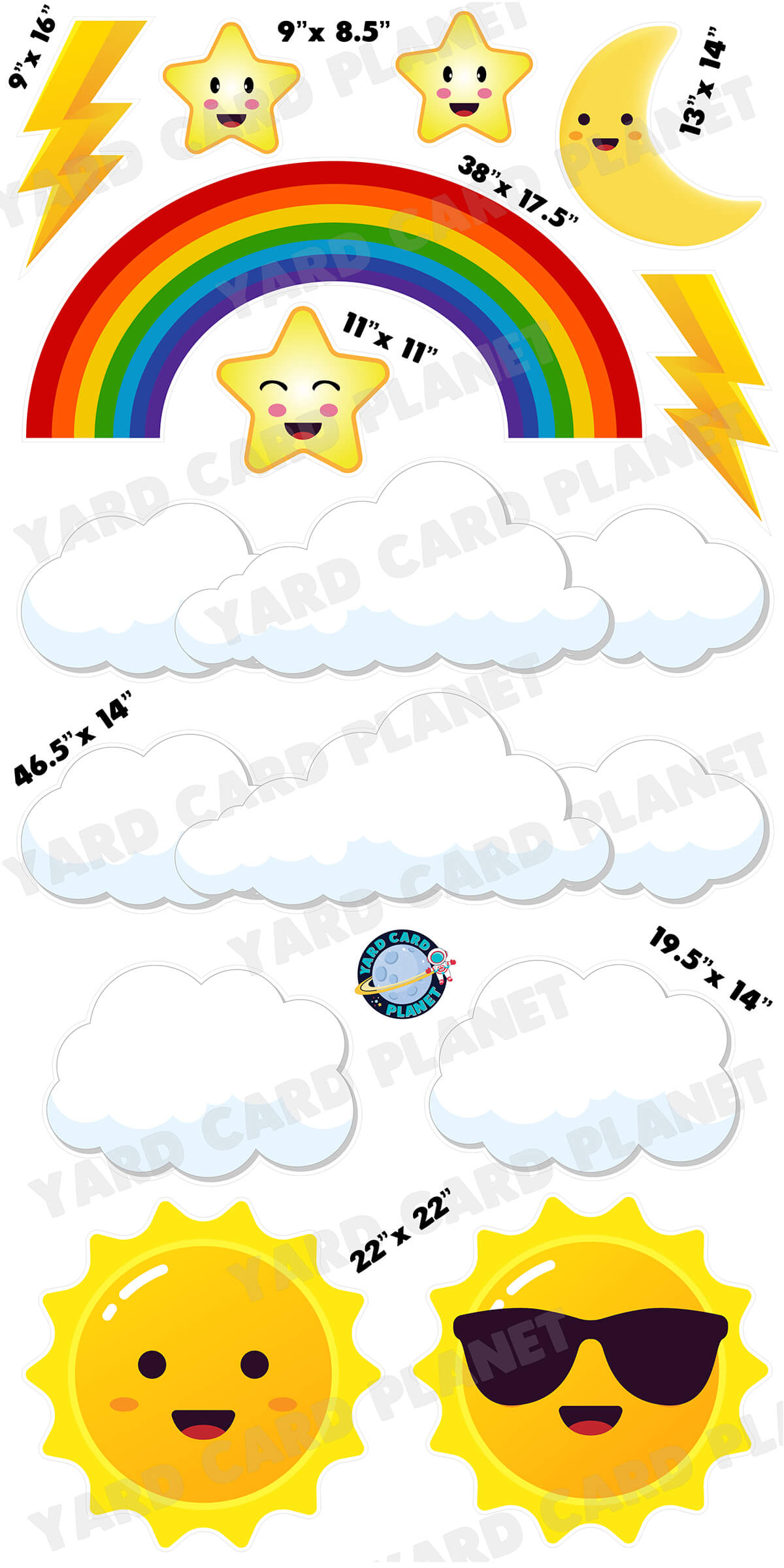 Weather Forecast EZ Panels and Yard Card Flair Set