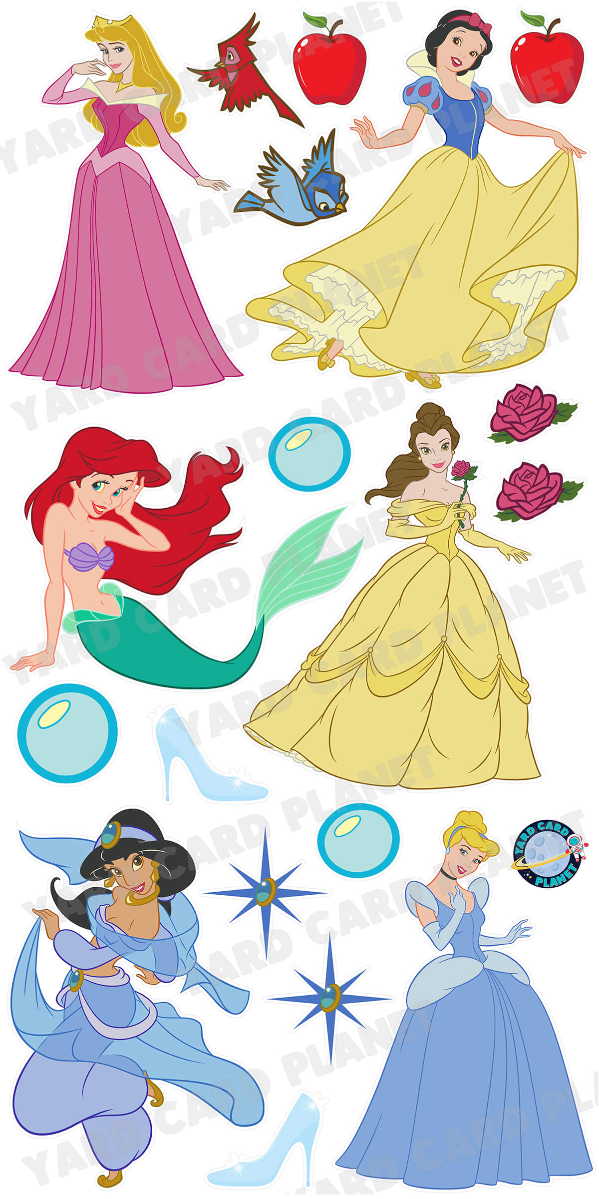 Forever A Princess Yard Card Flair Set