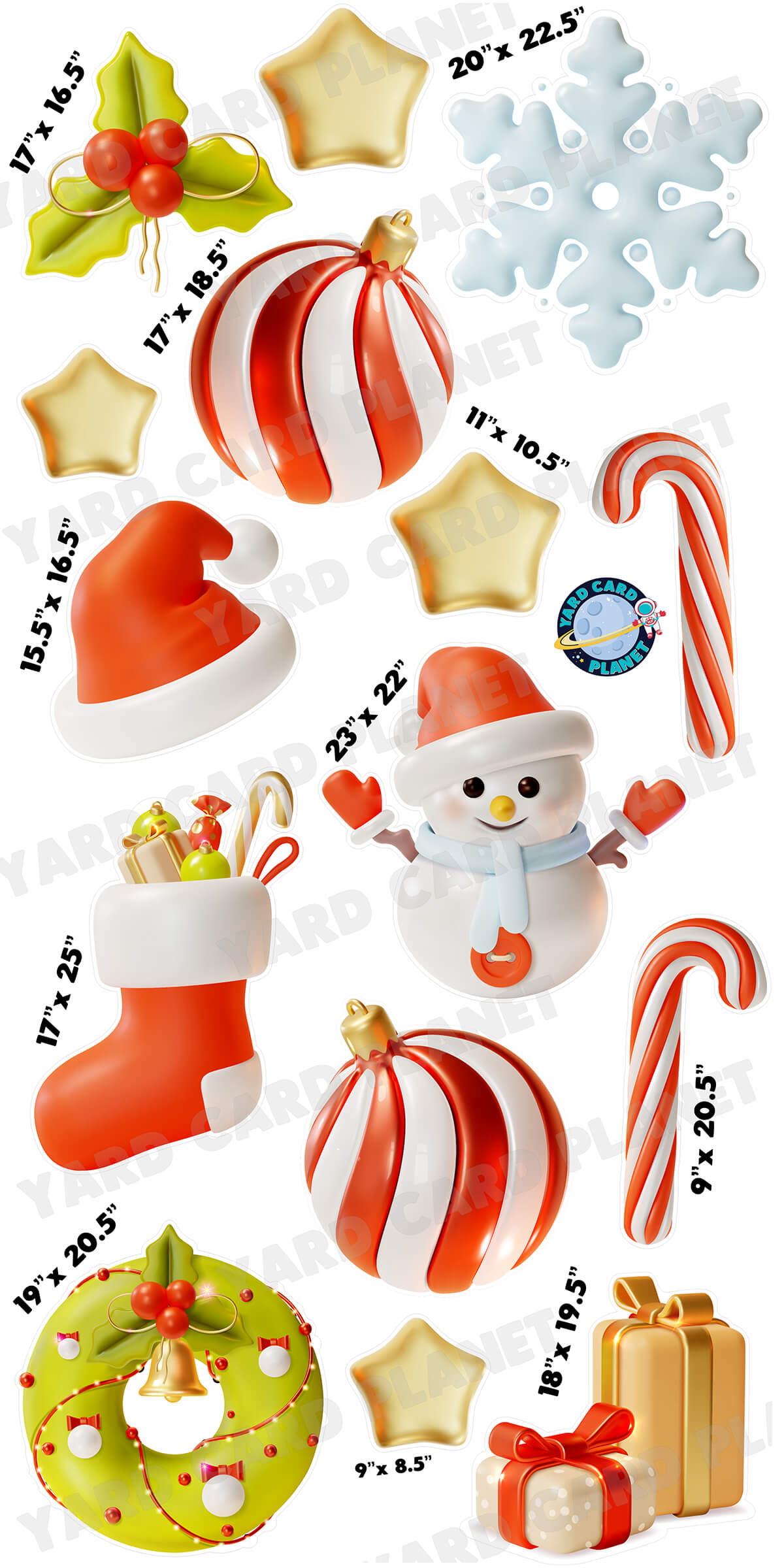 3D Realistic Christmas Essentials Yard Card Flair Set - Part 2