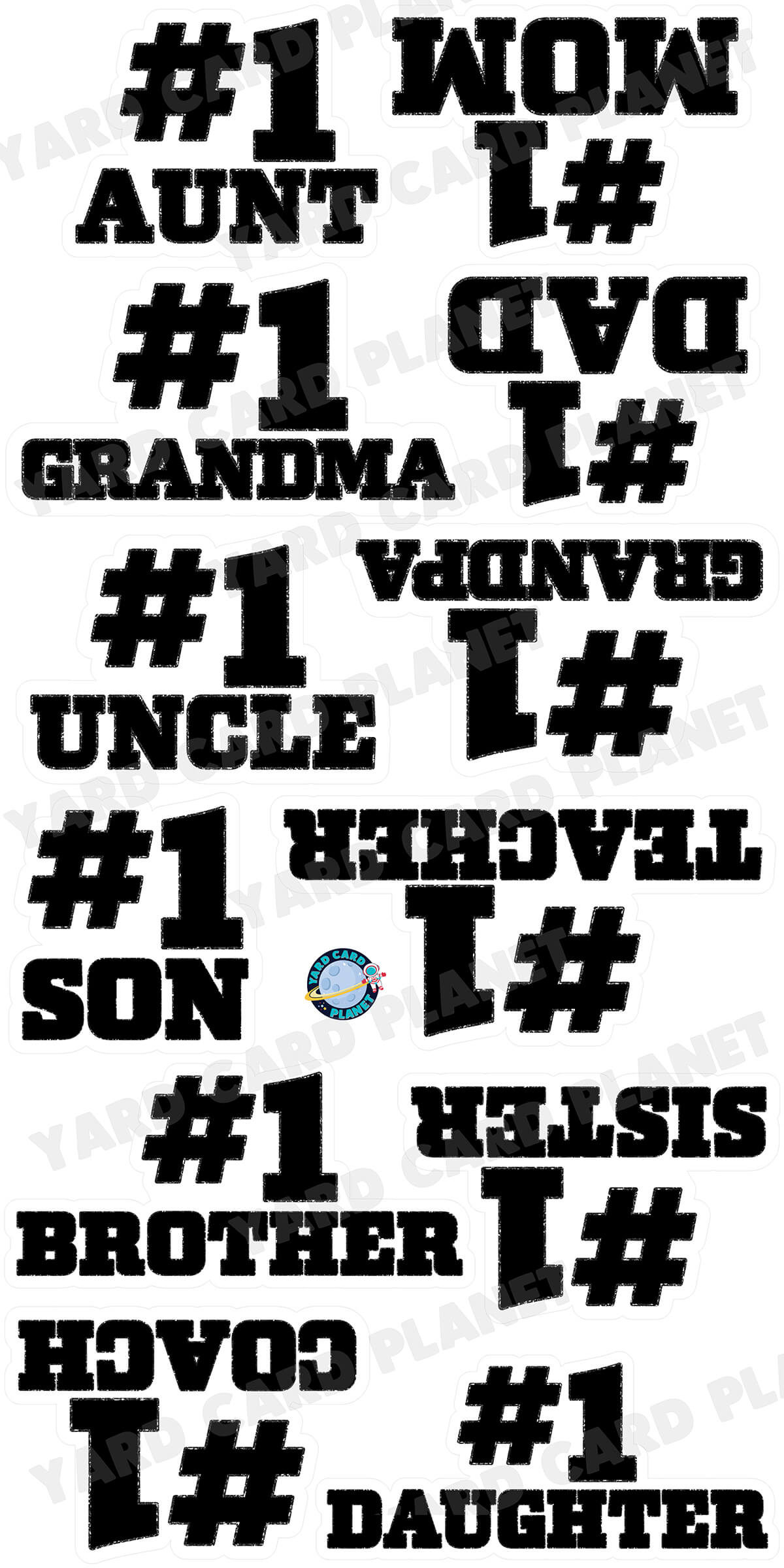 You're #1 EZ Quick Sign Appreciation Yard Card Set