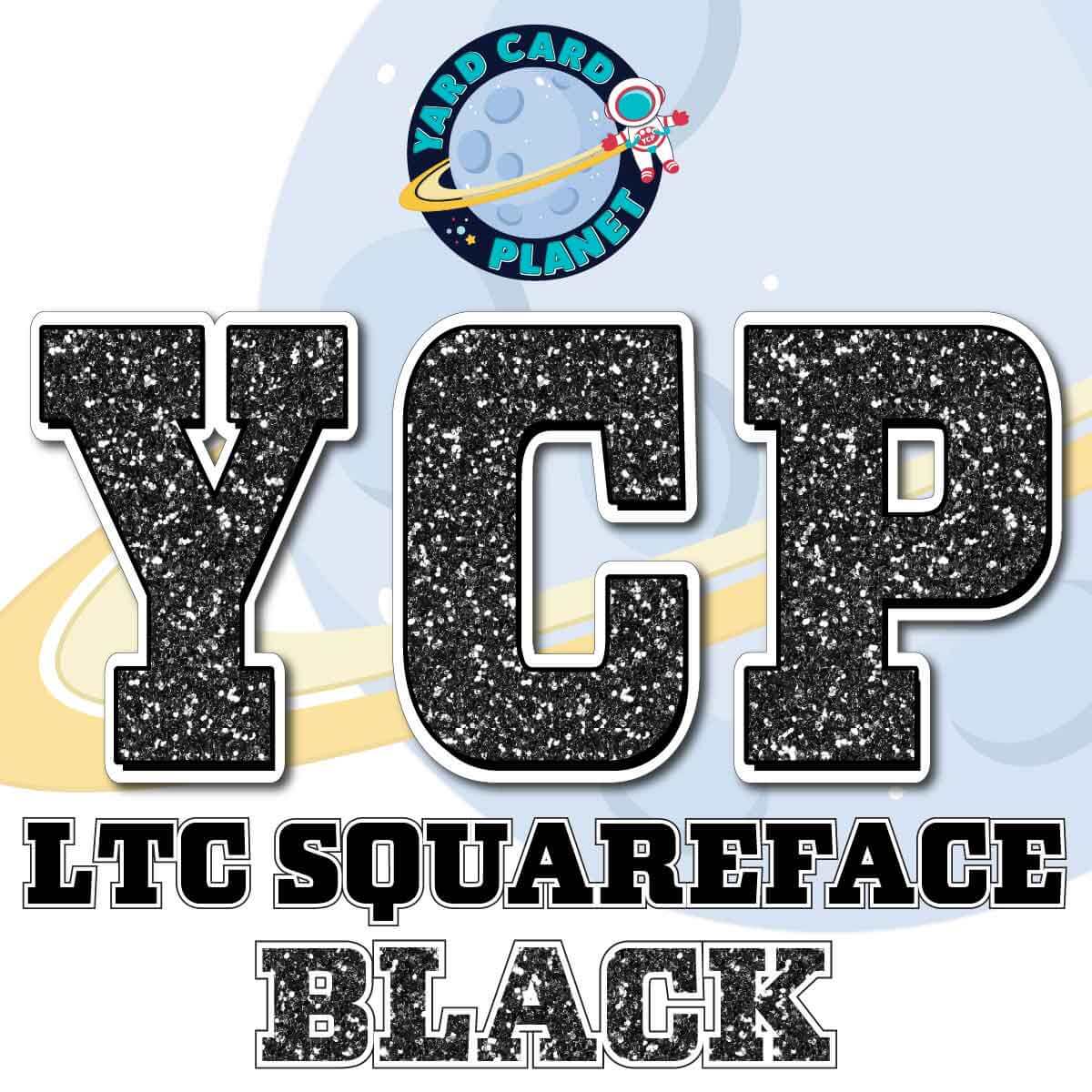 23" LTC Squareface 90 pc. Letters, Numbers and Symbols Pro Set in Glitter Pattern
