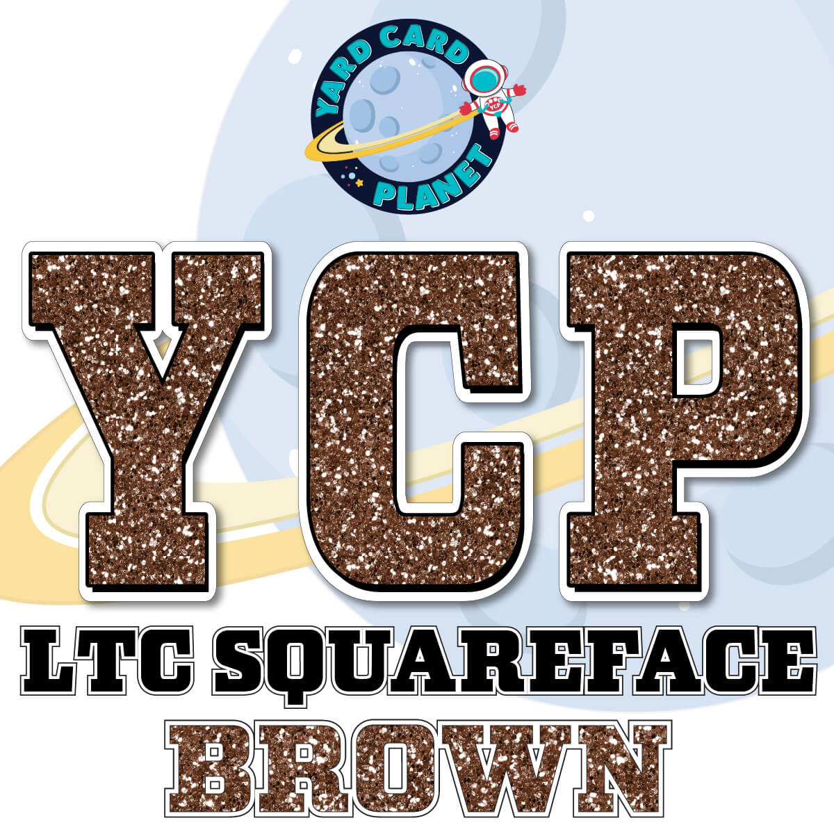 23" LTC Squareface 90 pc. Letters, Numbers and Symbols Pro Set in Glitter Pattern