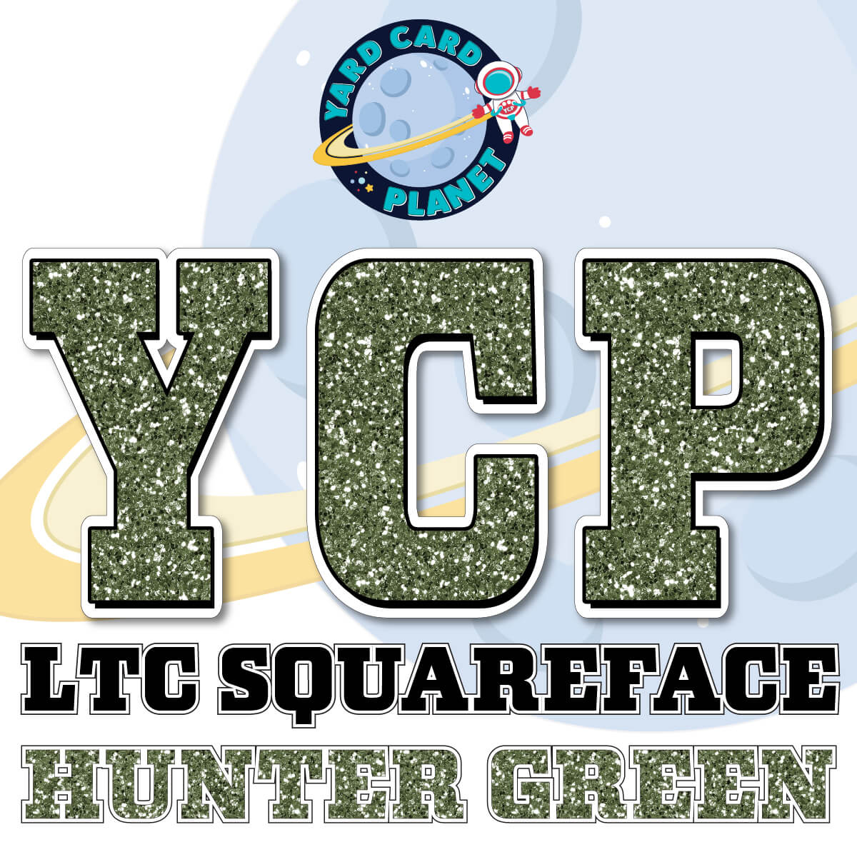 23" LTC Squareface 90 pc. Letters, Numbers and Symbols Pro Set in Glitter Pattern