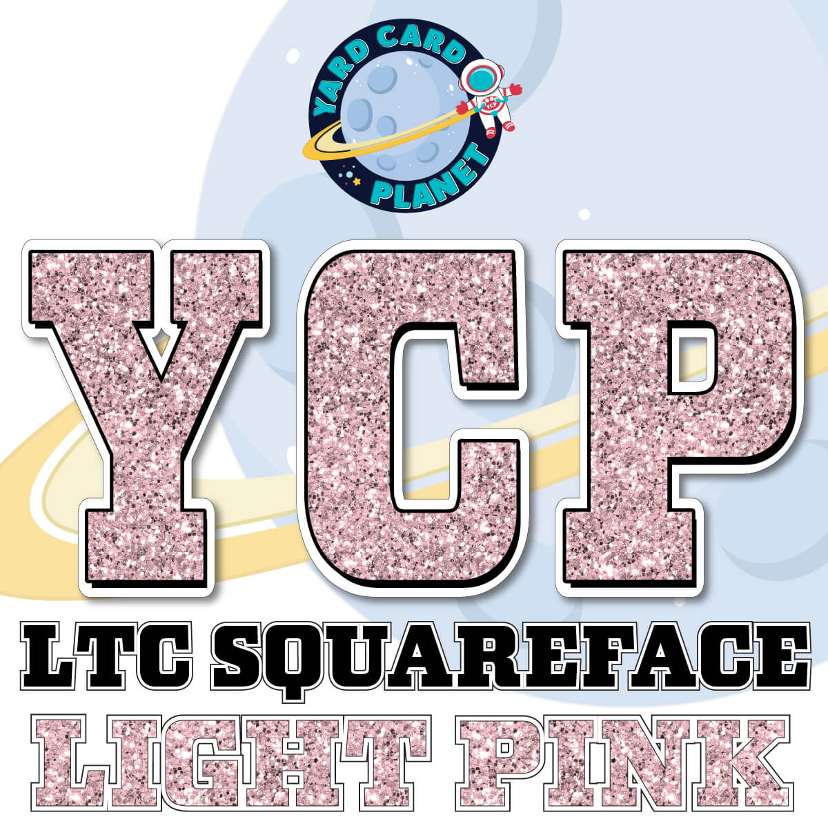 23" LTC Squareface 90 pc. Letters, Numbers and Symbols Pro Set in Glitter Pattern
