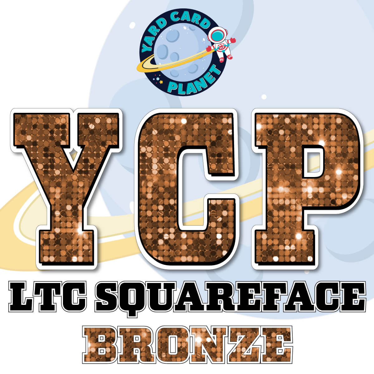 23" LTC Squareface 35 pc. Large Letter Set in Sequin Pattern