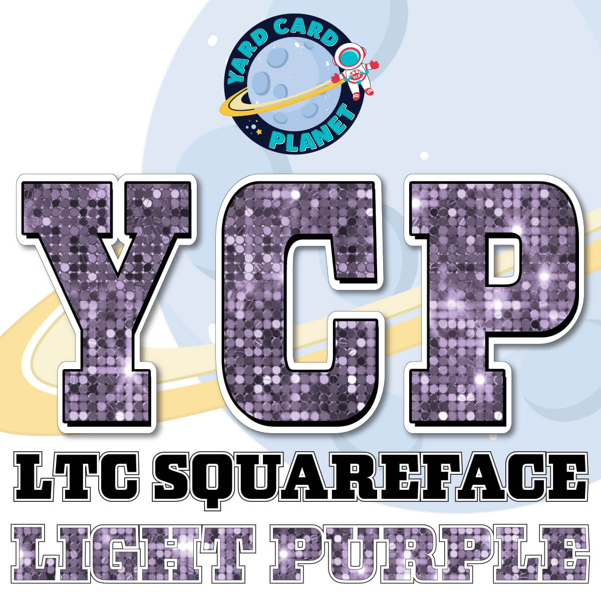 23" LTC Squareface 35 pc. Large Letter Set in Sequin Pattern