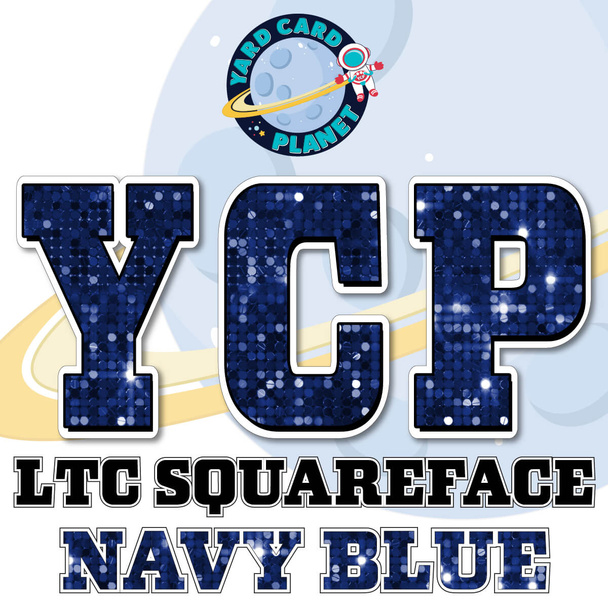 23" LTC Squareface 35 pc. Large Letter Set in Sequin Pattern