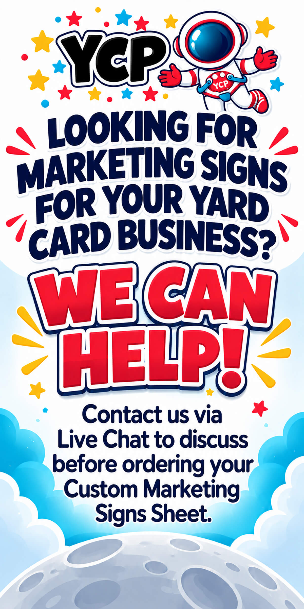 Custom Yard Card Business Marketing Signs Full Sheet