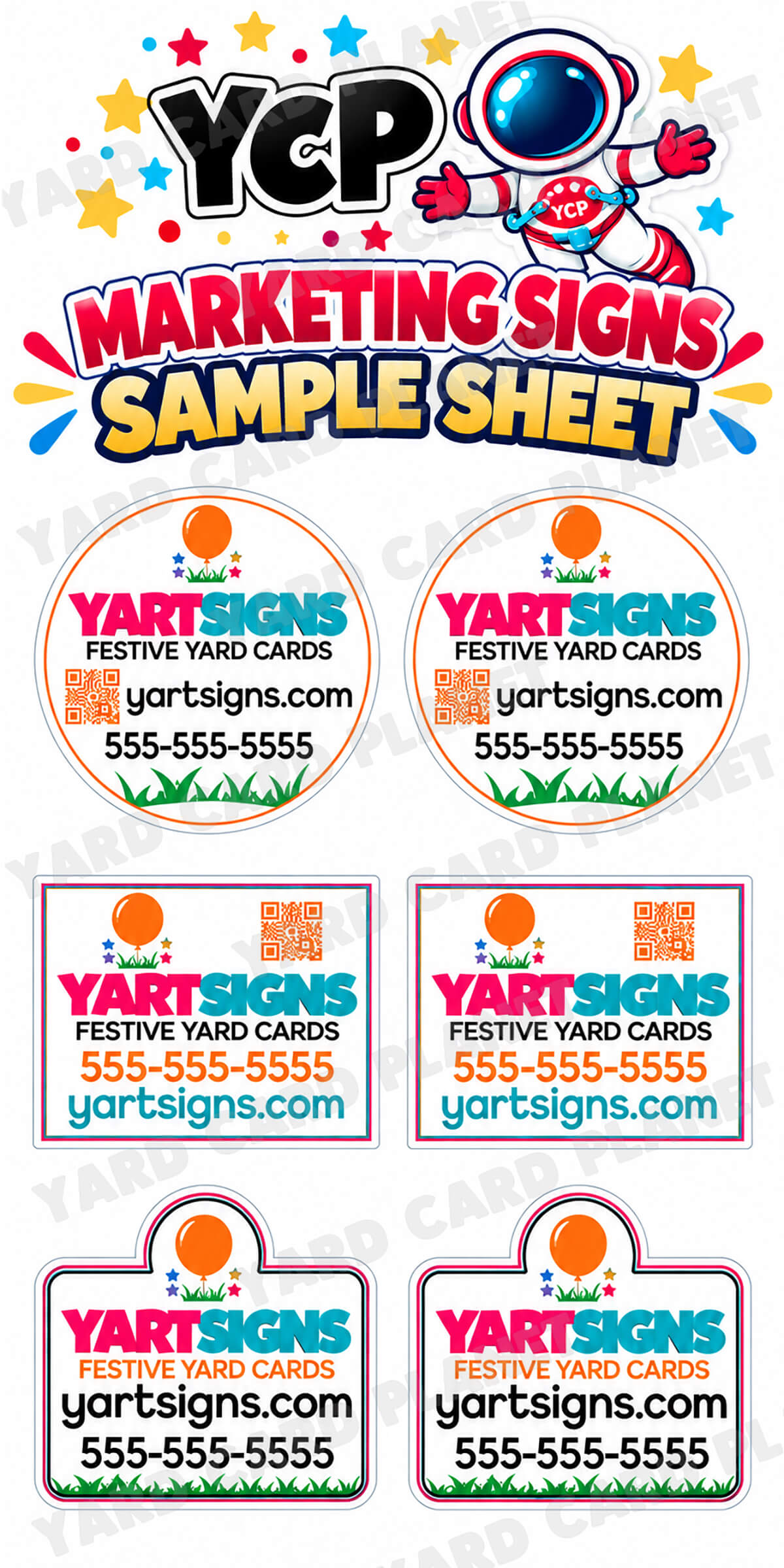 Custom Yard Card Business Marketing Signs Full Sheet