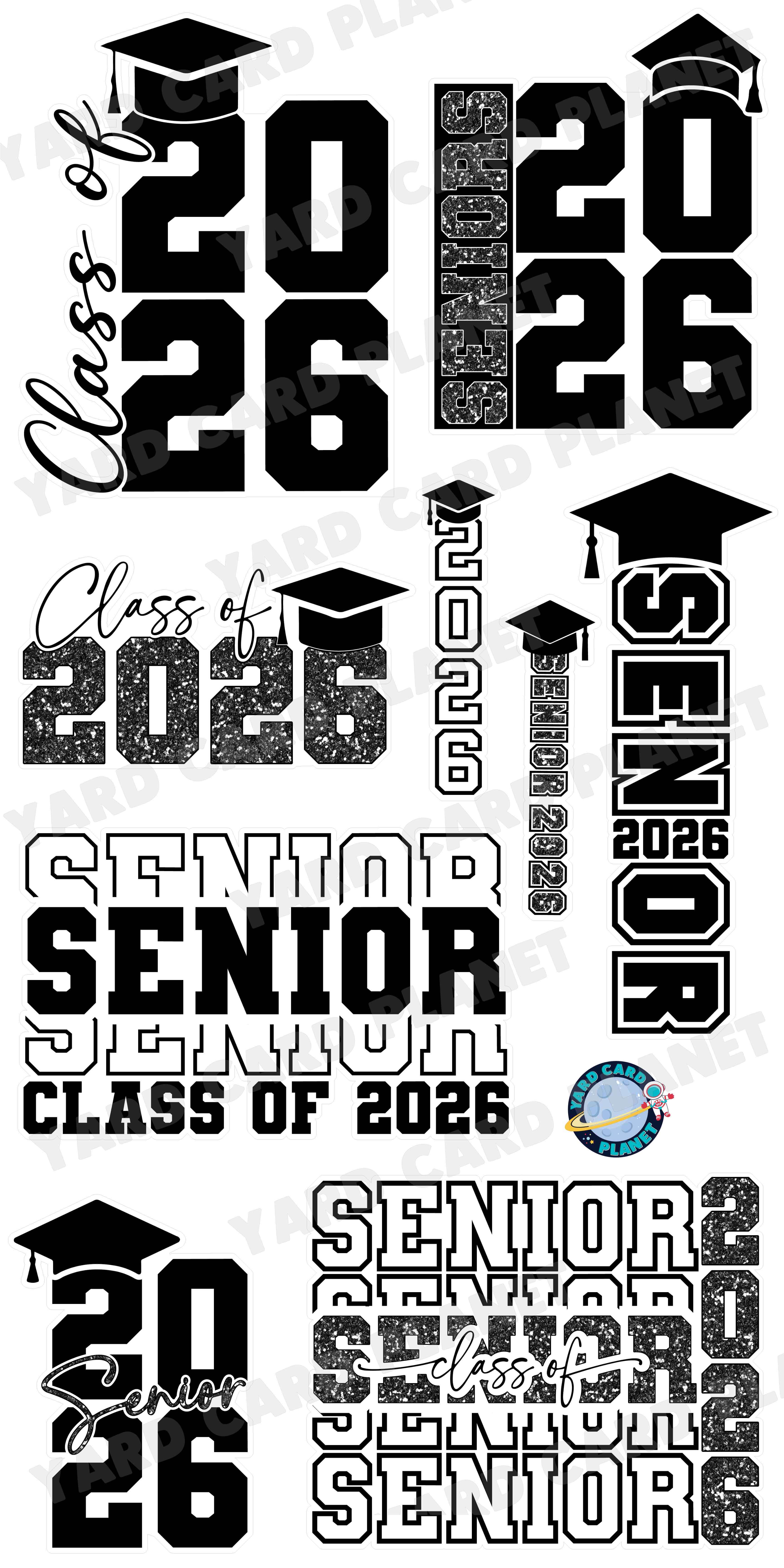 Senior Graduation Signs Yard Card Flair Set - Part 1