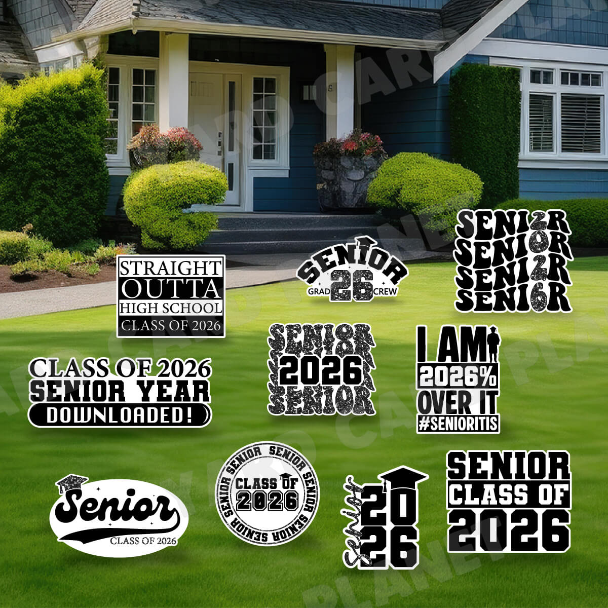 Senior Graduation Signs Yard Card Flair Set - Part 2