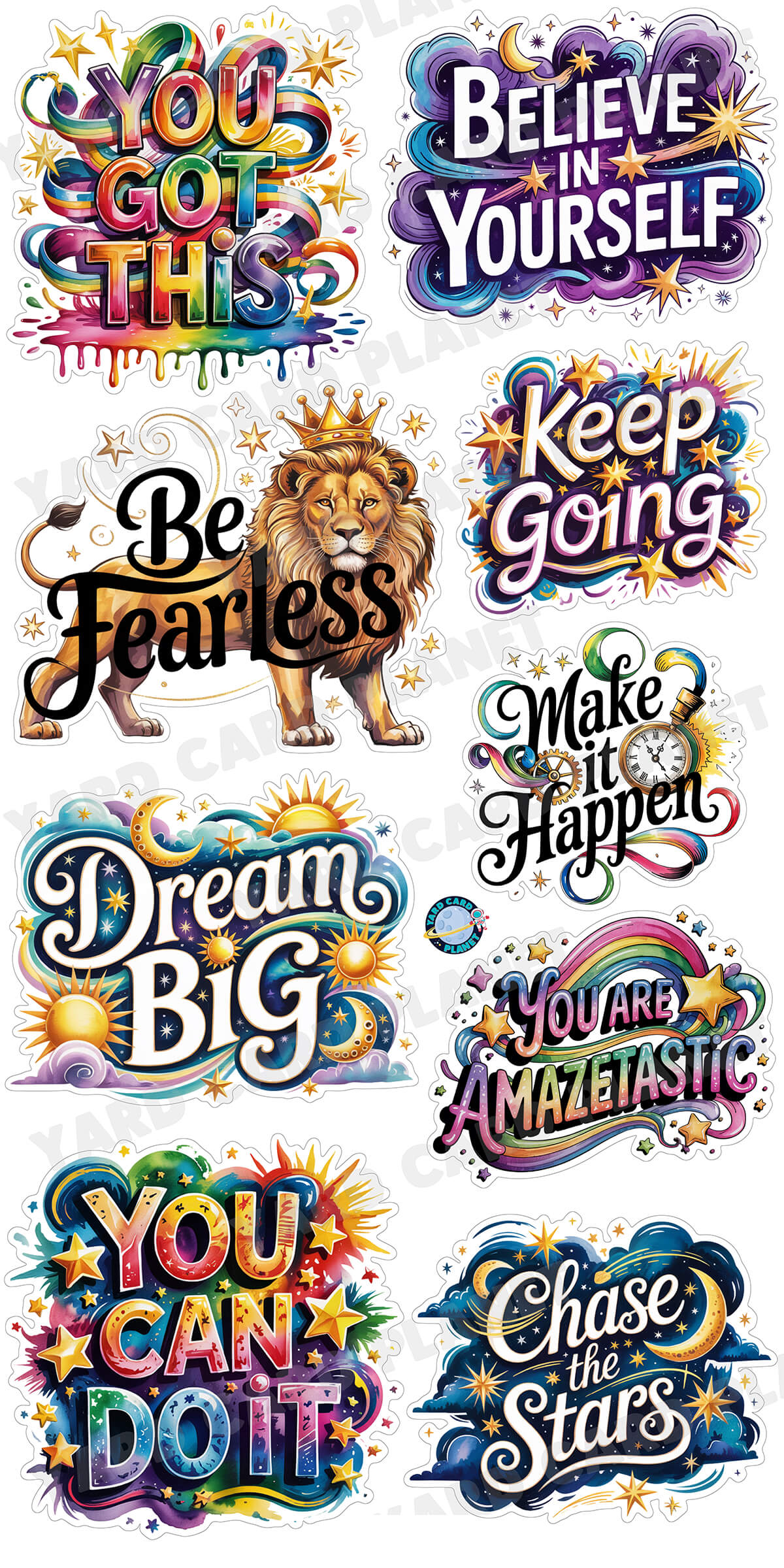 You Can Do It Motivational Quotes Yard Card Flair Set