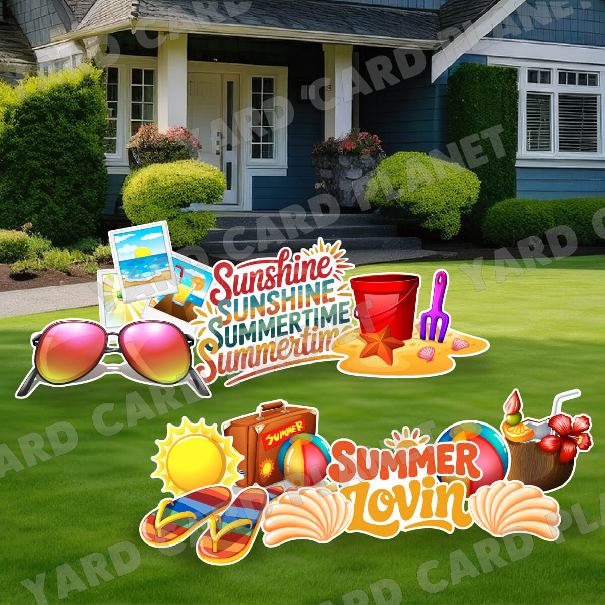 Summer Lovin Yard Card Flair Set