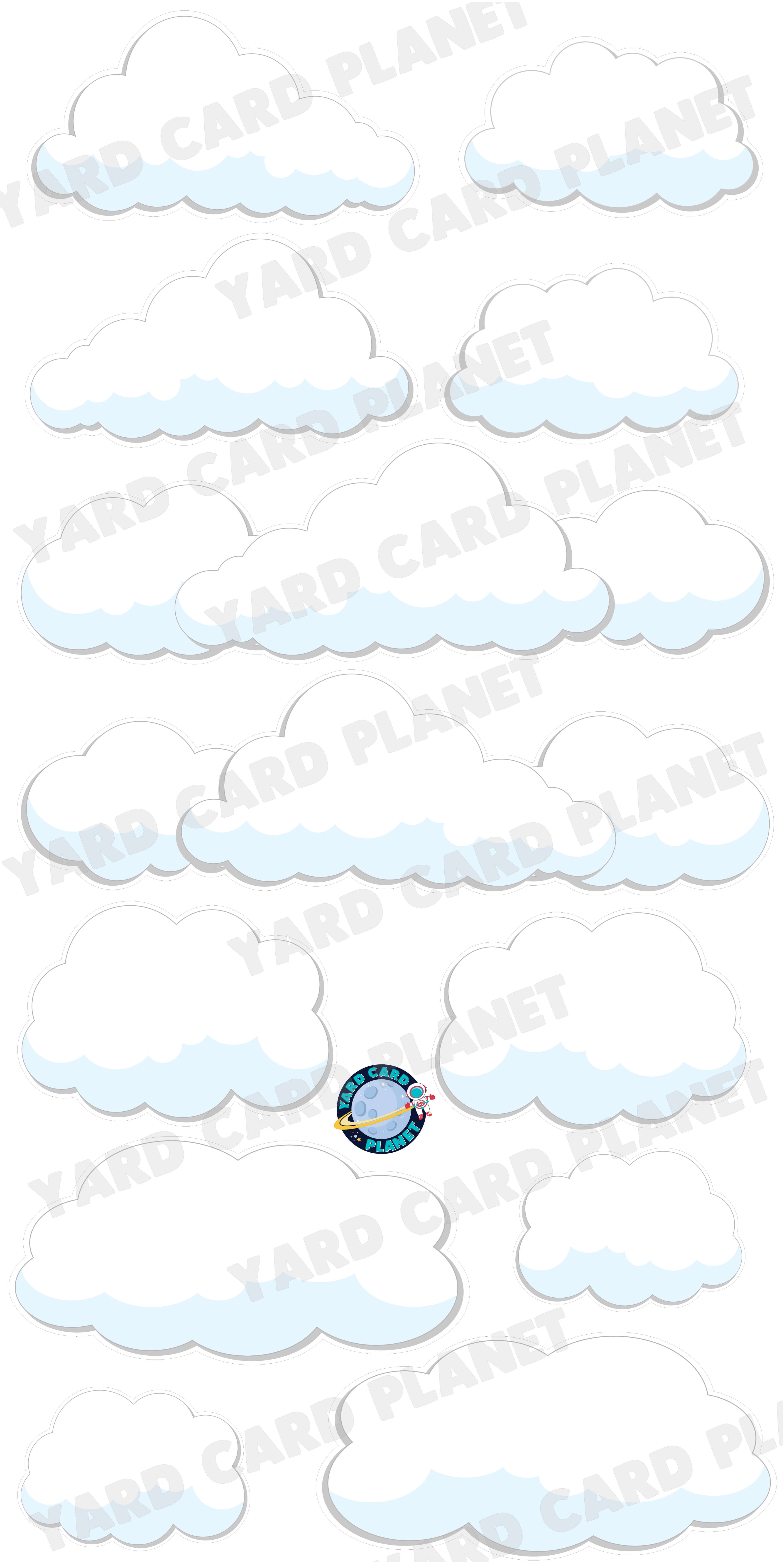 Puffy Clouds EZ Panels and Yard Card Flair Set