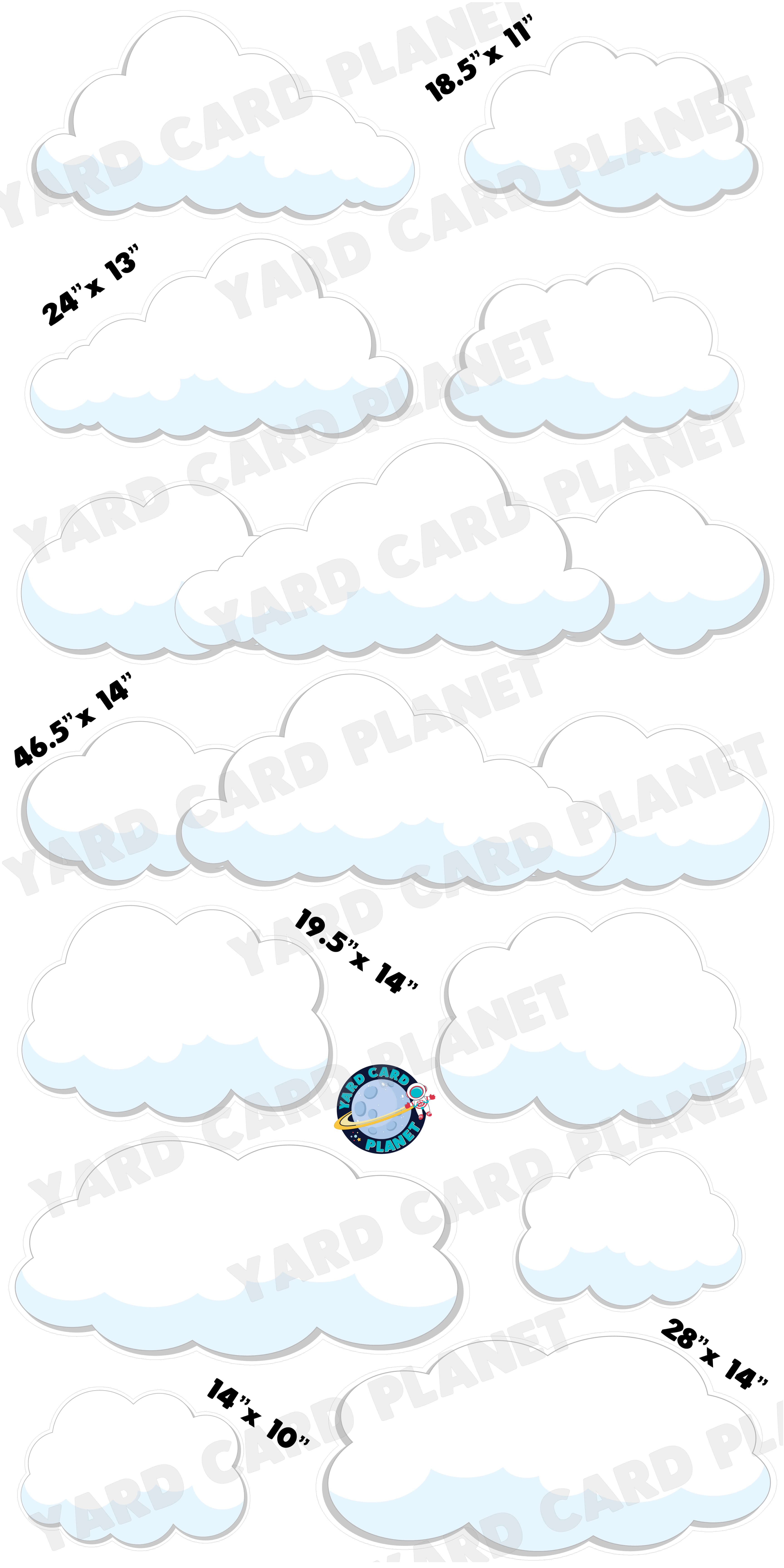 Puffy Clouds EZ Panels and Yard Card Flair Set