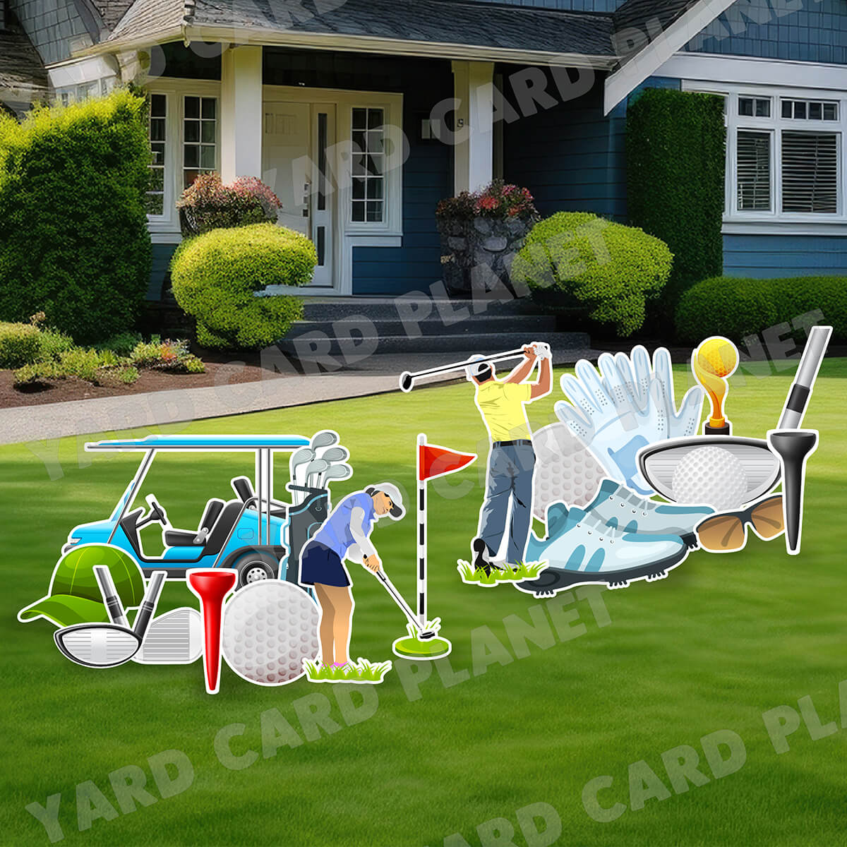 Golf Yard Card Flair Set