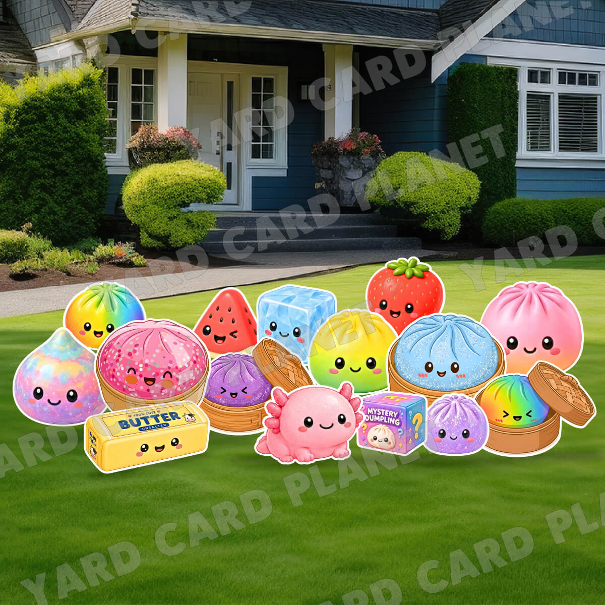 Squishy Toys Yard Card Flair Set
