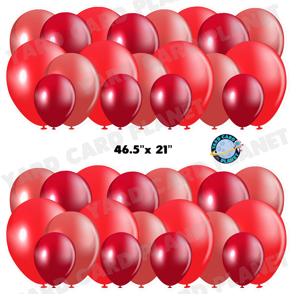 Red Balloon Panels Half Sheet Yard Card Set