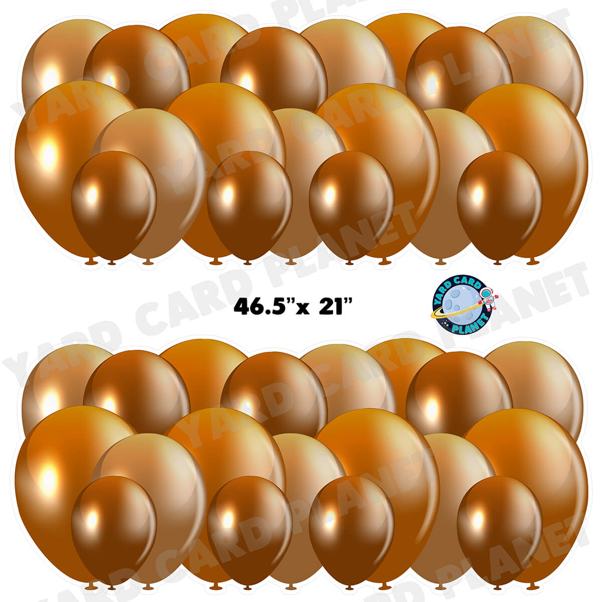 Brown Balloon Panels Half Sheet Yard Card Set