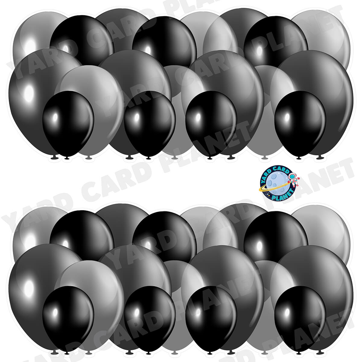 Black Balloon Panels Half Sheet Yard Card Set