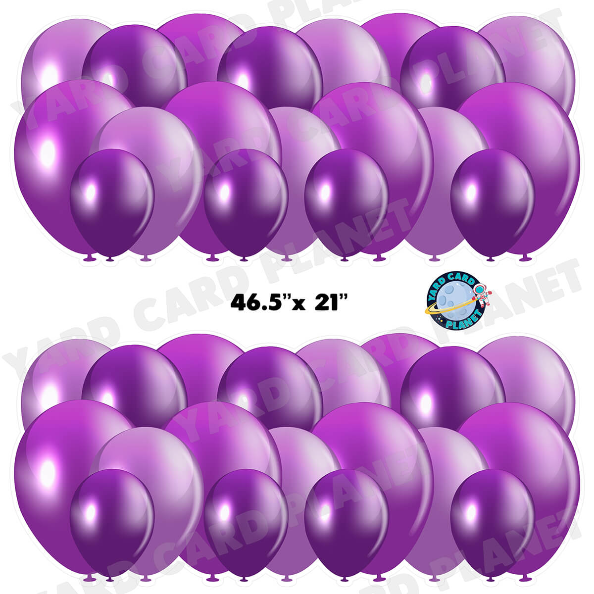 Purple Balloon Panels Half Sheet Yard Card Set