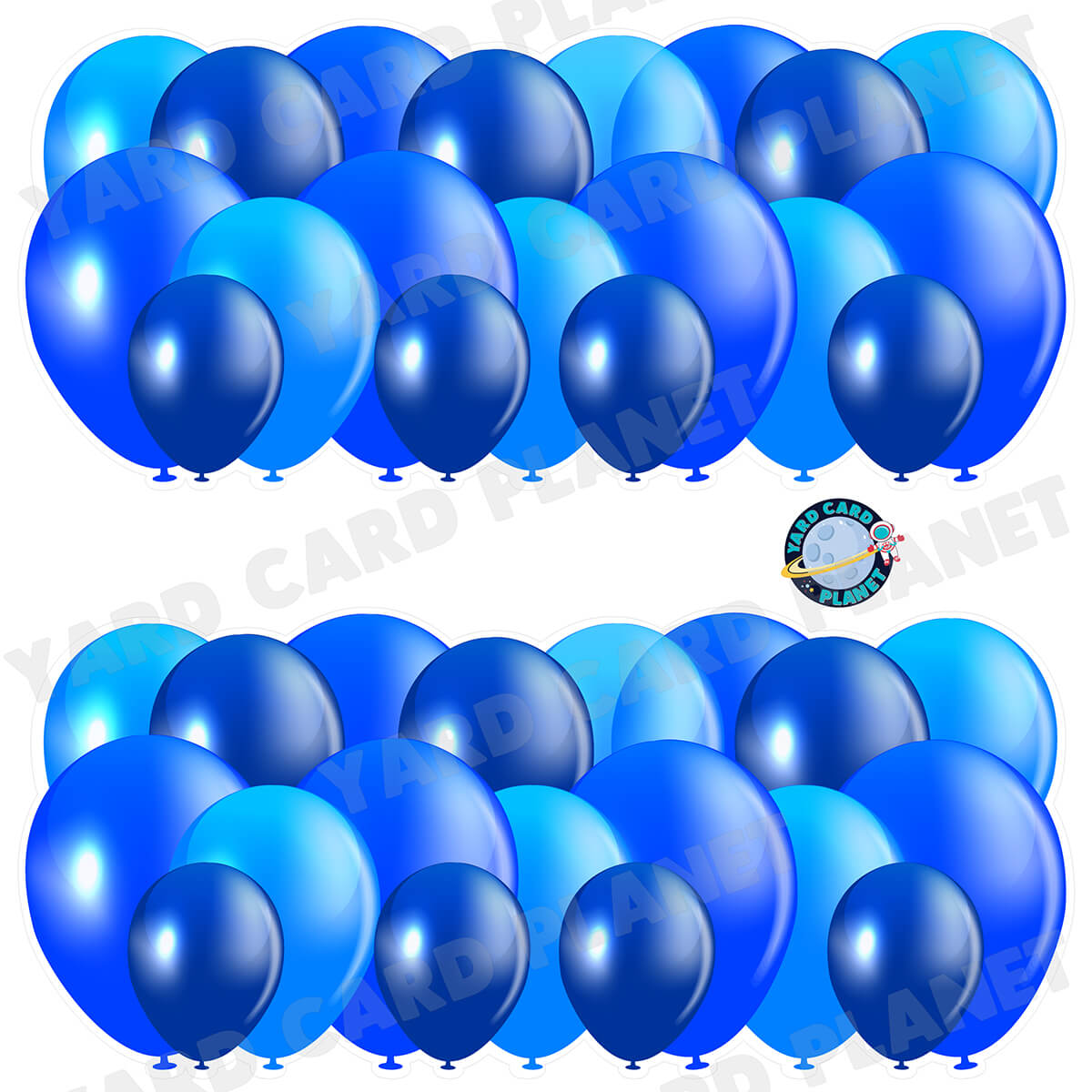 Blue Balloon Panels Half Sheet Yard Card Set