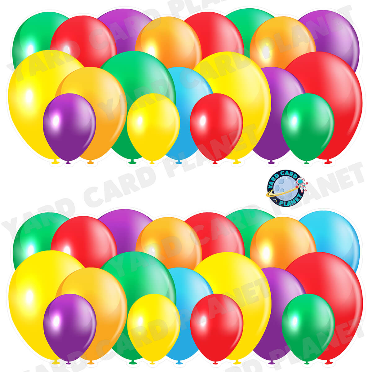 Color Wheel Balloon Panels Half Sheet Yard Card Set