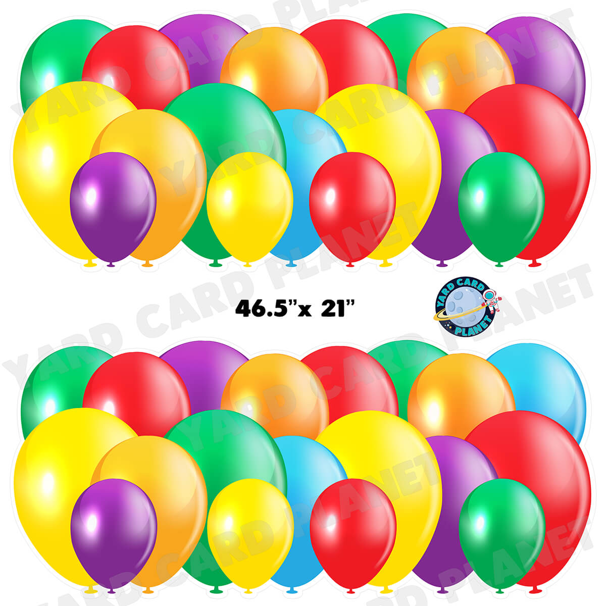 Color Wheel Balloon Panels Half Sheet Yard Card Set