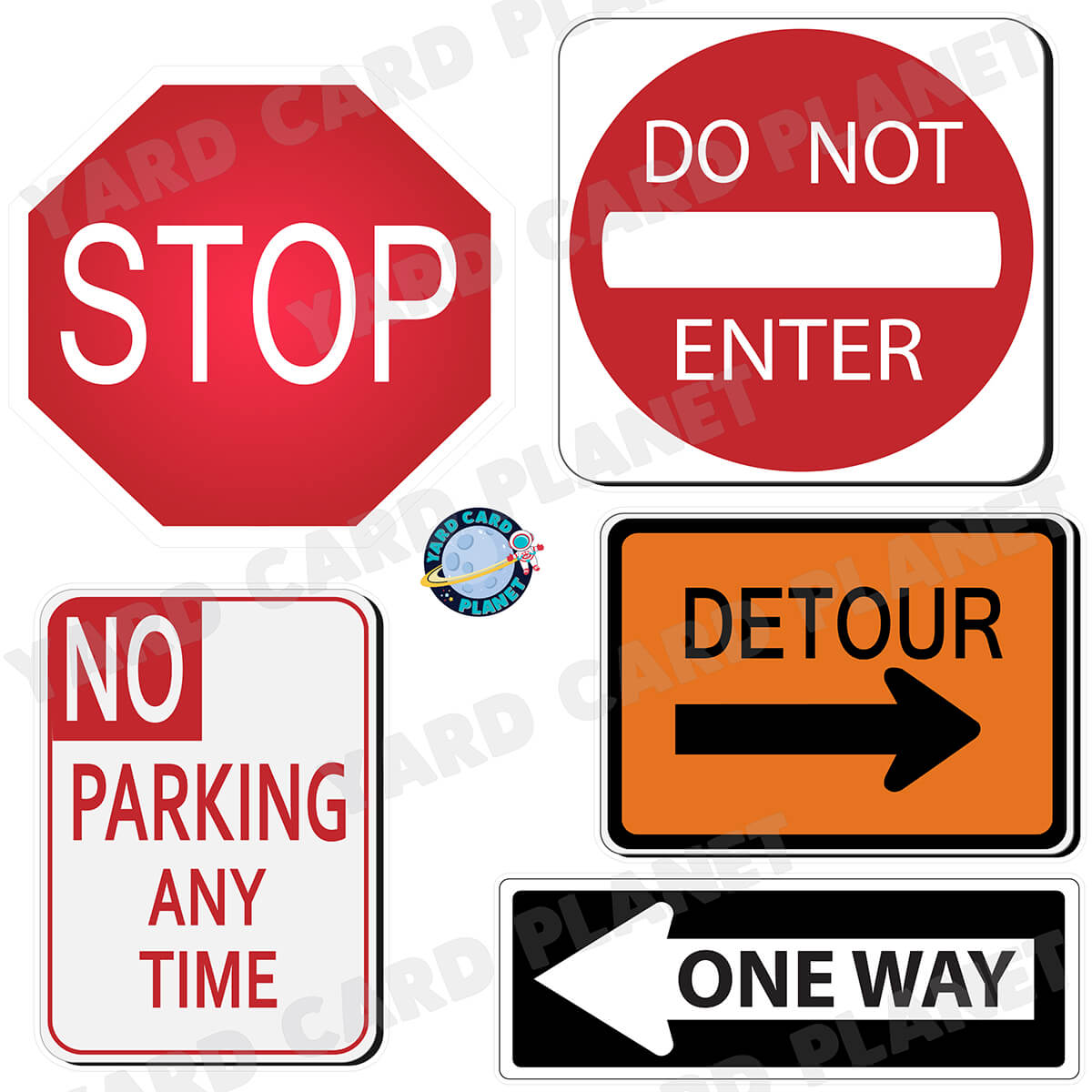 Street Signs Half Sheet Yard Card Flair Set