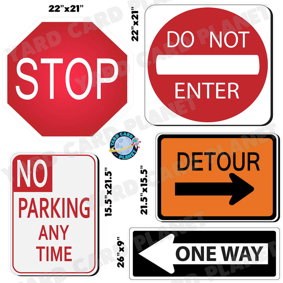 Street Signs Half Sheet Yard Card Flair Set