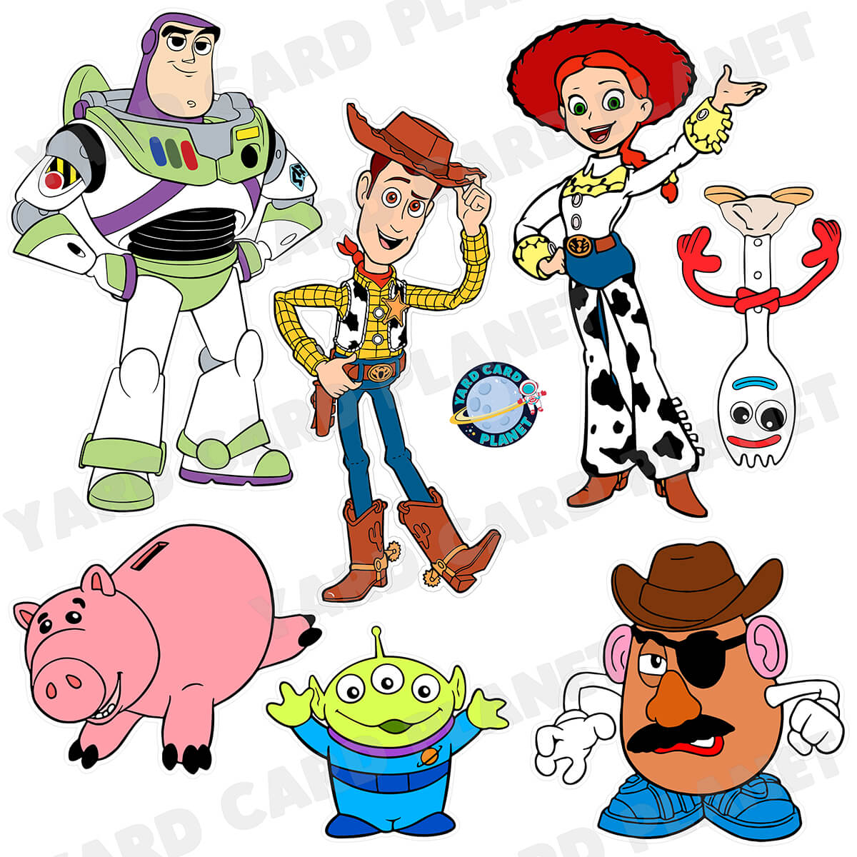 Toy Story Inspired Half Sheet Yard Card Flair Set