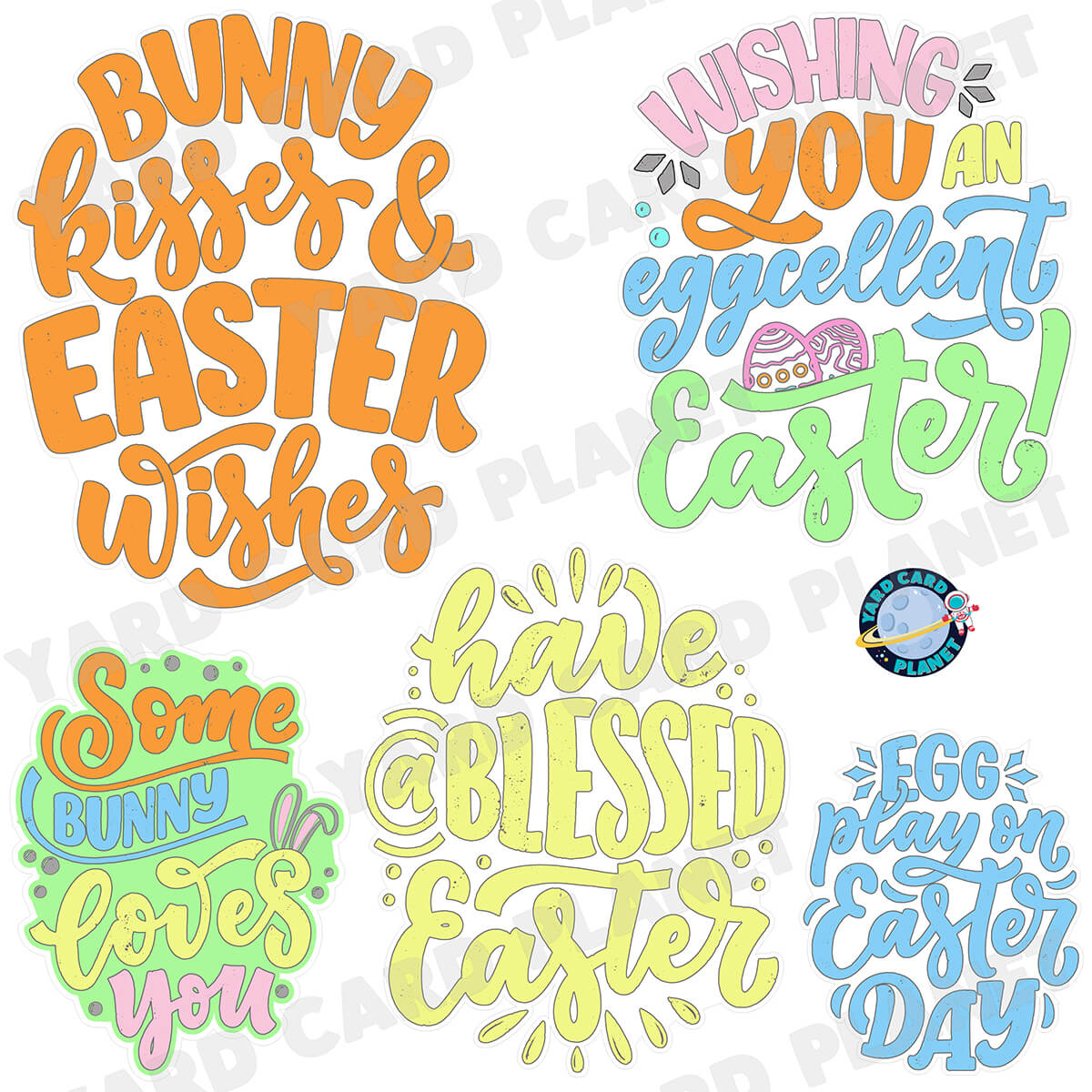 Easter Sayings EZ Quick Signs Half Sheet Yard Card Set