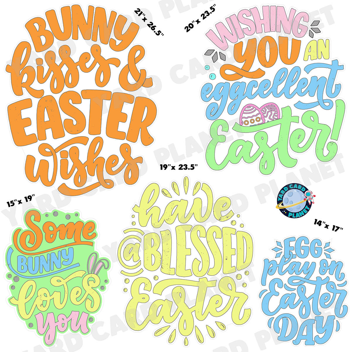 Easter Sayings EZ Quick Signs Half Sheet Yard Card Set