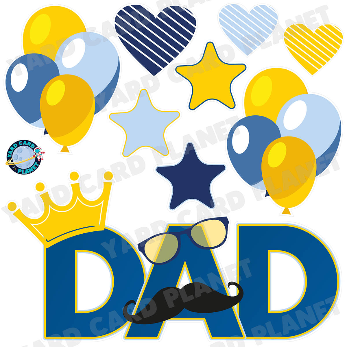 Dad Half Sheet EZ Quick Sign and Yard Card Flair Set