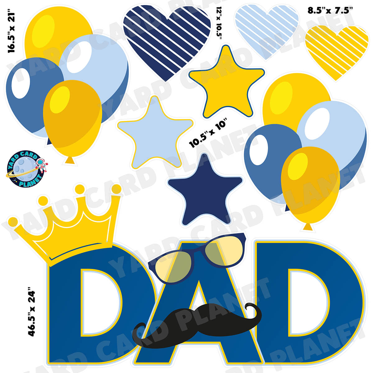 Dad Half Sheet EZ Quick Sign and Yard Card Flair Set