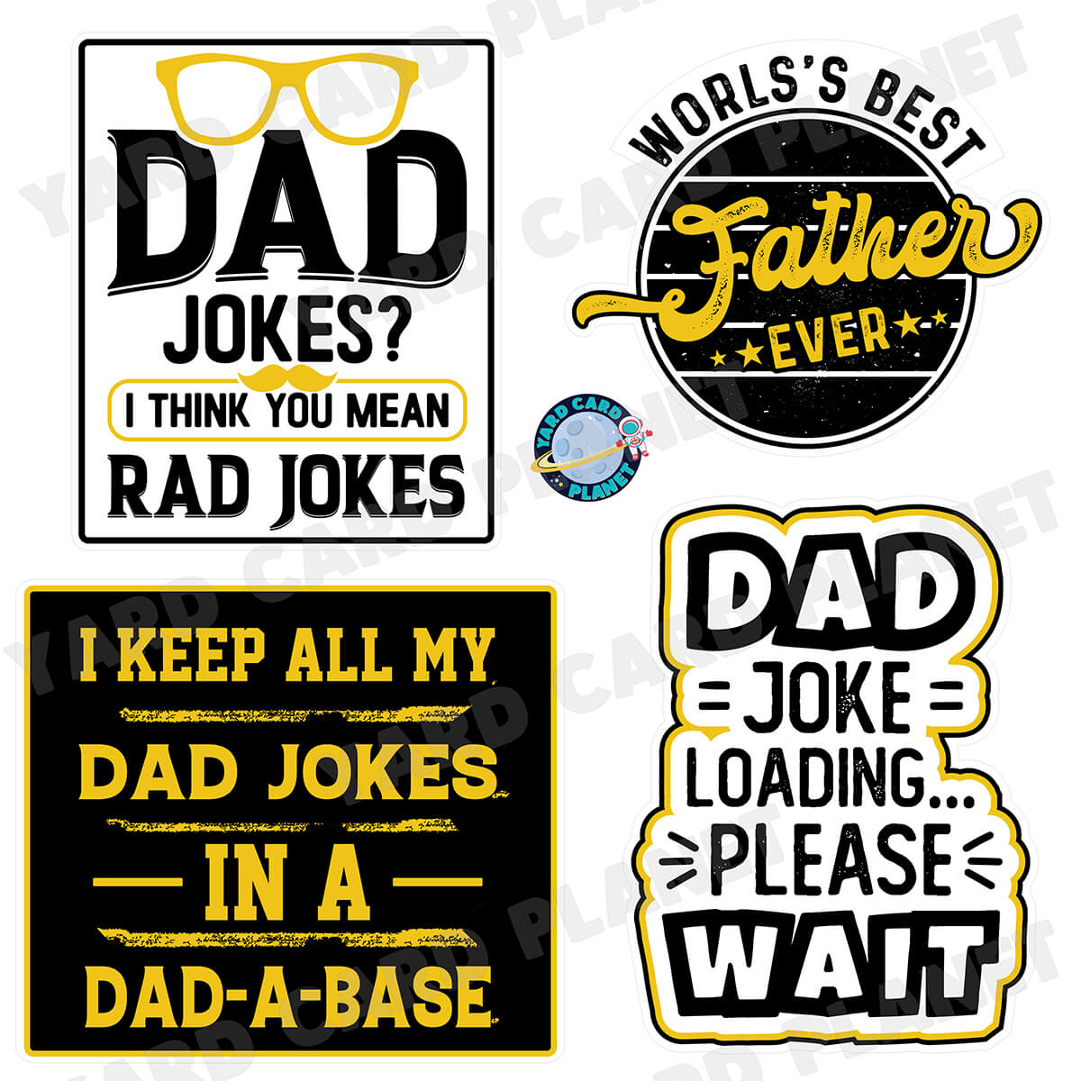 Dad Jokes Father's Day Half Sheet Yard Card Set