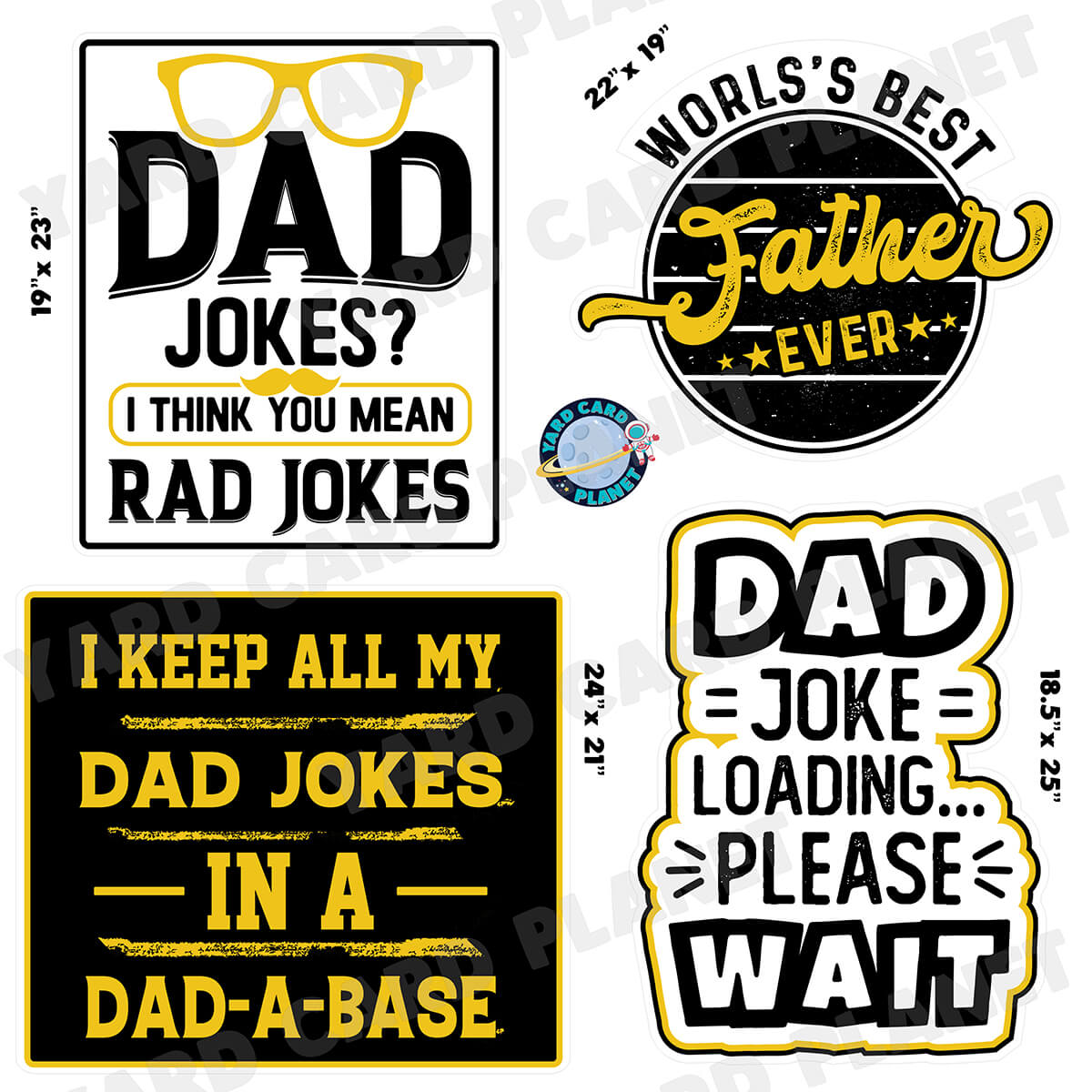 Dad Jokes Father's Day Half Sheet Yard Card Set