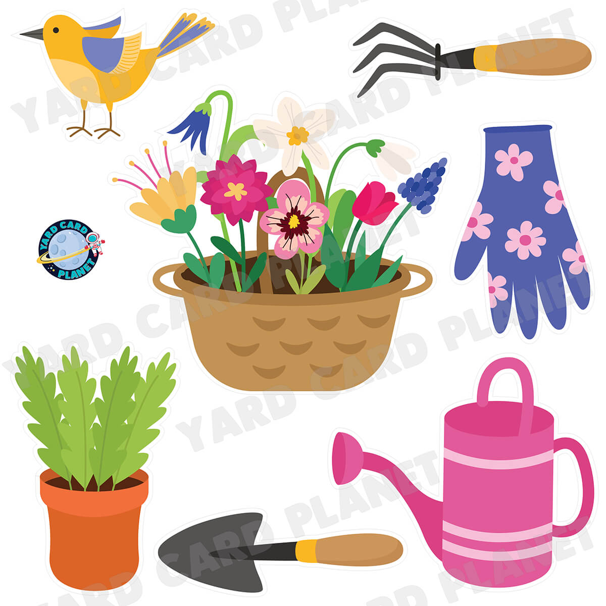 How Does Your Garden Grow Half Sheet Yard Card Flair Set