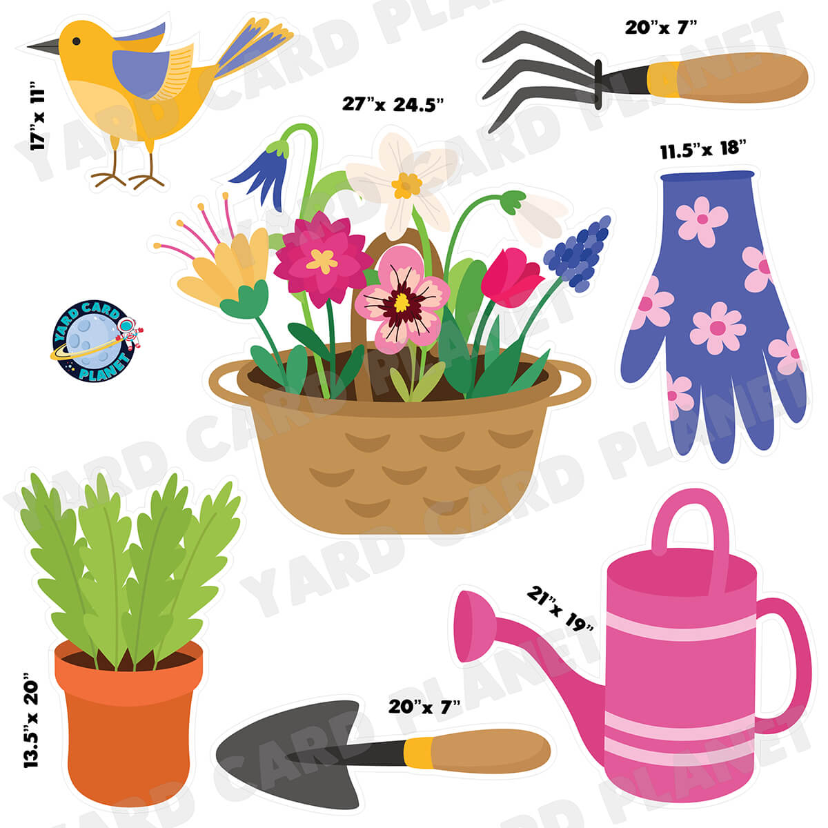 How Does Your Garden Grow Half Sheet Yard Card Flair Set