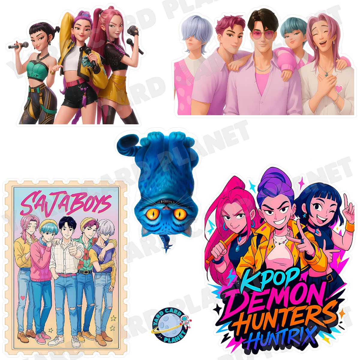 K-Pop Monster Hunters Half Sheet Yard Card Flair Set