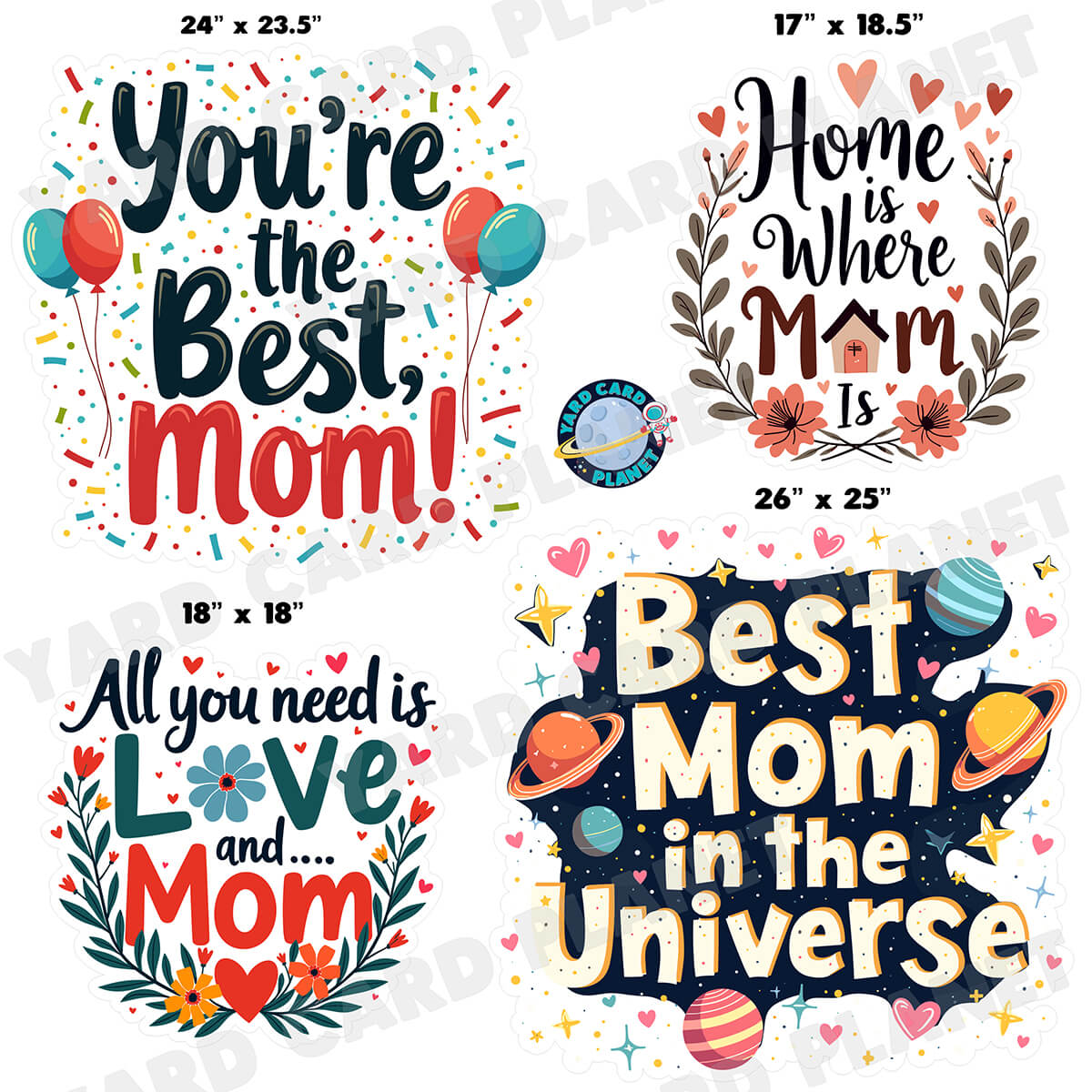 Inspirational Mom Signs Half Sheet Yard Card Flair Set