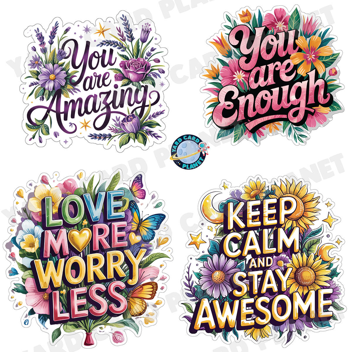 You Are Amazing Motivational Quotes Half Sheet Yard Card Flair Set