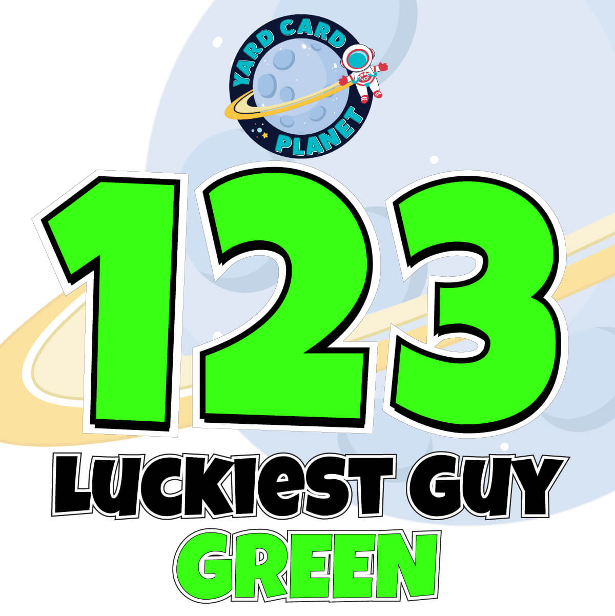 12" Luckiest Guy 53 pc. Numbers and Symbols Set in Neon Colors