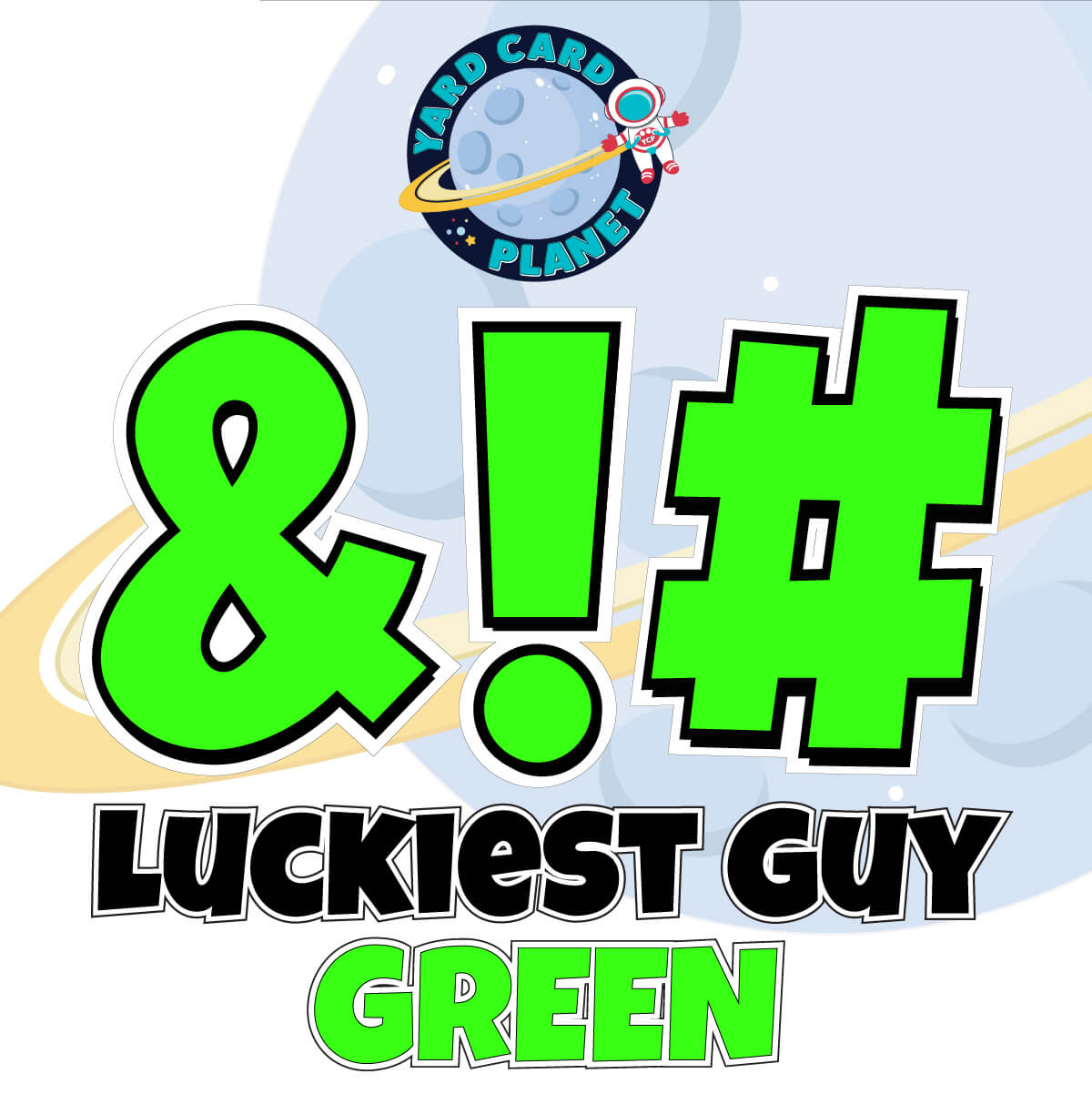 23" Luckiest Guy 21 pc. Symbol Set in Neon Colors