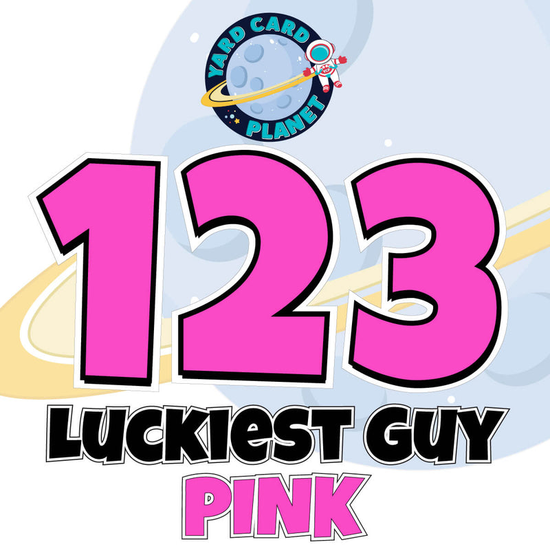 12" Luckiest Guy 53 pc. Numbers and Symbols Set in Neon Colors