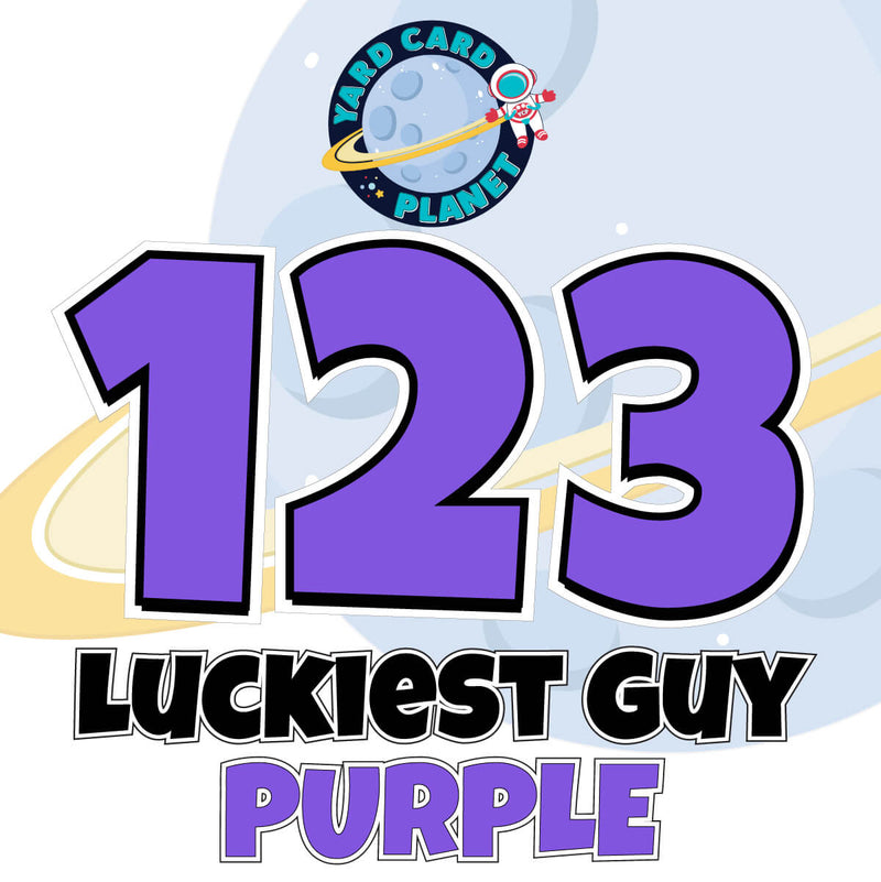 12" Luckiest Guy 53 pc. Numbers and Symbols Set in Neon Colors